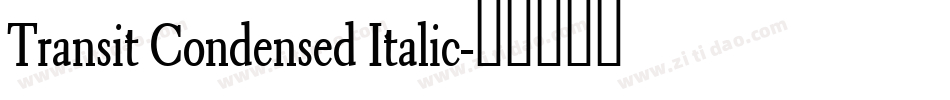 Transit Condensed Italic字体转换